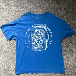 Blue Short Sleeve Graphic Tee - "Pass The Jar"